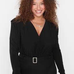 Trendyol Plus Size V-Neck Regular Top-16