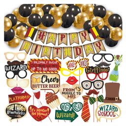Wobbox Happy Birthday Props Happy Birthday Banne Harry Potter Theme Decoration Items Multi Color -Pack Of 50-image-68
