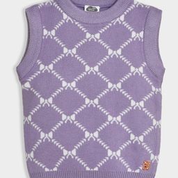 Mi Arcus Sleeveless Criss Cross Designed Sweater - Lavender-image-34