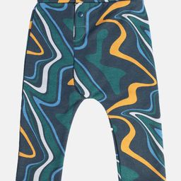 MINI KLUB Cotton Abstract Printed Pant - Blue-picture-35