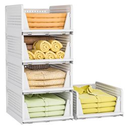 JD Fresh Polypropylene 5 Pieces Wardrobe Organizer for Storage - White-35
