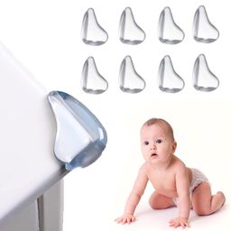 Safe-O-Kid Clear Corner ProtectorsChildproofing Furniture Safety Guards, Shock-Absorbing, Baby Proofing Corner Guards (Pack of 8)-picture-23