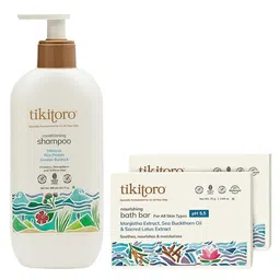 Tikitoro Teens Shampoo with Bath Bar Combo Pack of 2 (300ml x 1 and 75g x 2)-picture-26