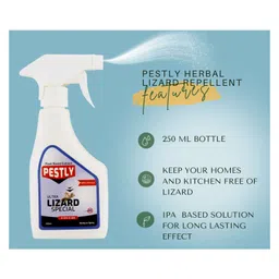 Pestly Lizard Repellent Spray 500ml (250ml x Pack of 2) | 100% Natural, Herbal Formula | Safe for Home, Kitchen, Walls | Non-Toxic | Baby-Safe & Pet-Friendly | Long-Lasting Protection-picture-32