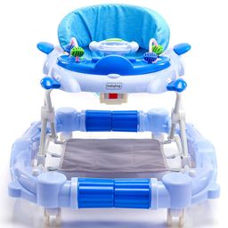 Babyhug Champ 2 in 1 Multifunctional Walker With Rocker Function - Blue image 2