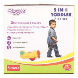 Giggles Pull Along Shape Sorting Cube & Aeroplane Toy - Multicolour image 4