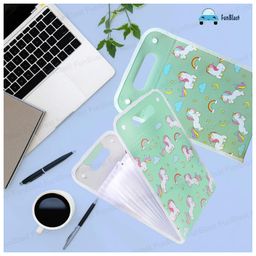 FunBlast Unicorn Theme File Folder with Button Lock and Handle  Pack of 1, Random Color image 5