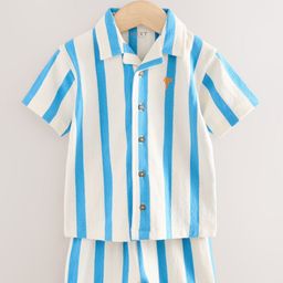 NEXT Boys Striped Shirt with Shorts-picture-3
