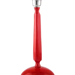 Homesake Red & Blue Solid Handcrafted Bedside Standard Table Lamp with Shade image 4