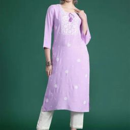 Indo Era Purple Embroidered Straight Kurta-picture-23