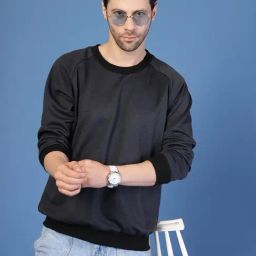 Rigo Dark Grey Regular Fit Solid Sweatshirt-image-86
