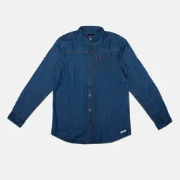 Kiddopanti Kids Blue Solid Full Sleeves Shirt-image-17