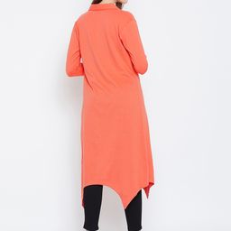 Hypernation Orange Solid Open Front Shrug image 5