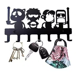 Atom Metal Animated Black Key Holder, WH010-BLK (Pack of 2)-picture-20
