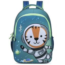 Skybags Snuggle 04 Green & Blue Polyester Printed Backpack - 18 Ltrs image 1