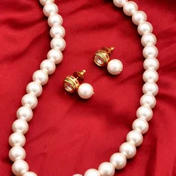 ORANGENYSHA Gold Plated & Beaded Jewellery Set-47