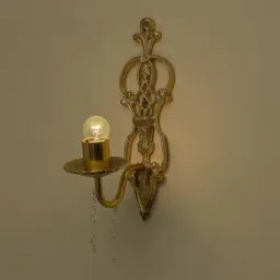 Homesake Golden English Carved Wall Sconce Lamp - Set of 1-image-76