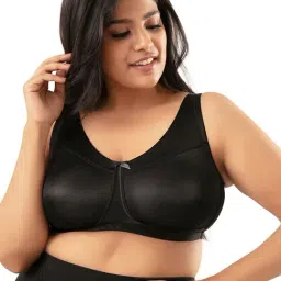 Nykd Black Wireless Non-Padded Full Coverage Full Figure Full Coverage Bra-1