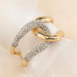 Sohi California Gold Opposta Cuff Bracelet for Women-image-44