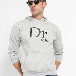 Campus Sutra Light Grey Regular Fit Printed Hooded Sweatshirt-image-41