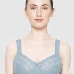 Triumph Grey Lace Non Padded Bra-image-44