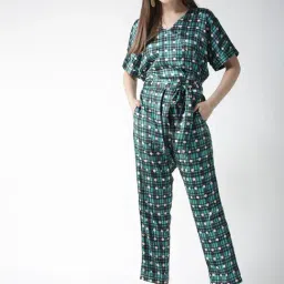 StyleStone Green Checks Jumpsuit-18