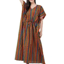 KOI SLEEPWEAR Multicolor Striped Kaftan Nighty-picture-34