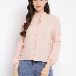 Latin Quarters Pink Self Pattern Top-image-35