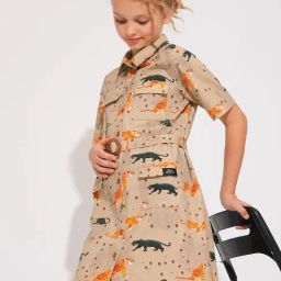 VERO MODA GIRL Kids Fields of Rye Cotton Printed Dress-image-2
