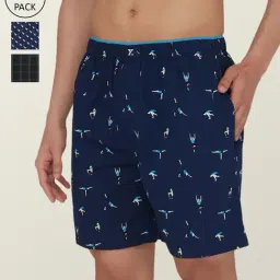 XYXX Multicolor Cotton Relaxed Fit Printed Boxers - Pack Of 3-picture-5