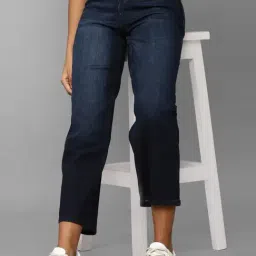 Allen Solly Navy Cotton Mid Rise Parallel Jeans-picture-37