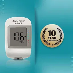 Accu Chek Instant S Blood Glucometer with 10 Test Strip (White) image 3