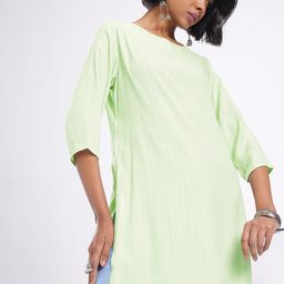 Anouk Rustic Self Striped Straight Kurta-38