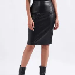 Elle Black Pencil Skirt-picture-22
