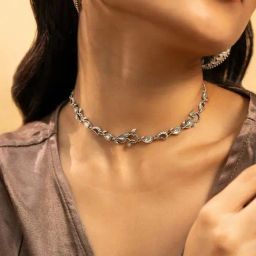Shaya 925 Oxidized Silver Milan Necklace-picture-38