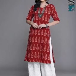Anouk Rustic Women Pack OF-3 Ethnic Motifs Printed Crepe Kurta-image-32