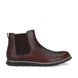 Legwork Men's Maroon Chelsea Boots image 1