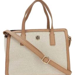 TOMMY HILFIGER Natural W & Basket Brown Textured Tote-picture-37