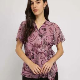 FableStreet Purple Printed Top-image-69