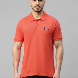 Royal Enfield 8-BIT METEOR Red Regular Fit Polo T-Shirt image 1
