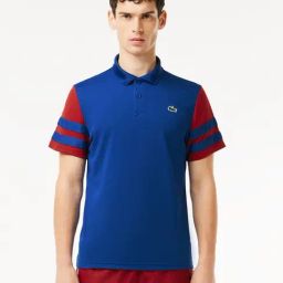Lacoste Blue Regular Fit Printed Sports Polo-image-30