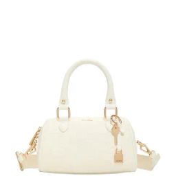 Aldo Off White Printed Small Barrel Satchel Handbag-39