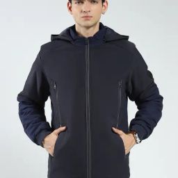Monte Carlo Navy Blue Regular Fit Hooded Jacket-picture-16