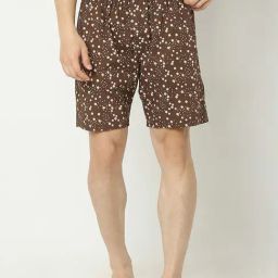UnderJeans by Spykar Dark Brown Premium Cotton Printed Boxer Shorts-image-71