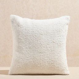 Westside Home White Chevron Design Cushion Cover-0