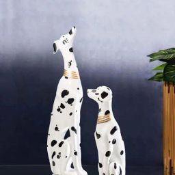 Smokey Cocktail White Resin Dalmatian Sculpture-image-20