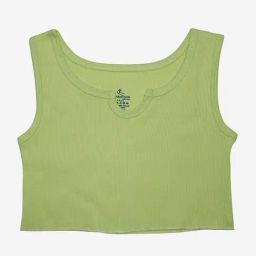 Kiddopanti Kids Green Solid Crop Top-image-94