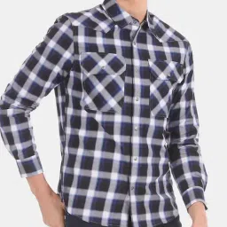 Calvin Klein Jeans Multicolored Cotton Regular Fit Checks Shirt-picture-40