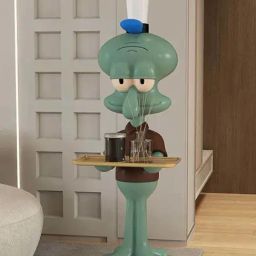 Smokey Cocktail Green Resin Squid Ward Side Table-image-34
