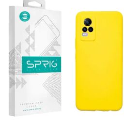 Sprig Liquid Silicone Back Cover for VIVO Y73 (Yellow)-image-66
